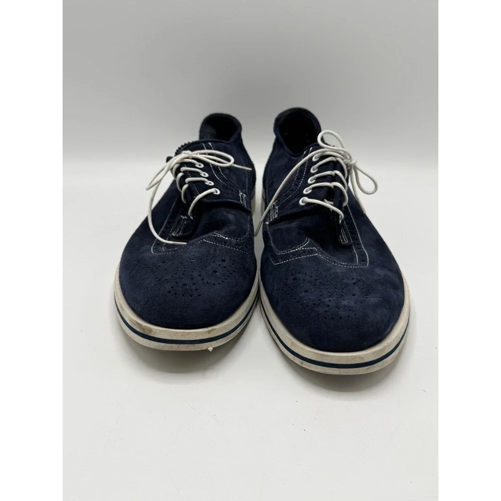 Antonio Maurizi 6833 Wingtip Navy Suede Mens Size 12 EU 45 No Box